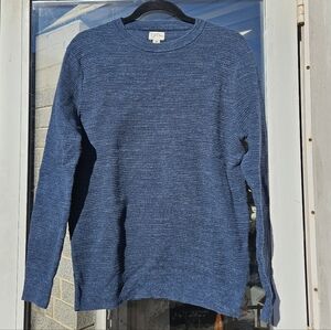 J.Crew cotton blue knit sweater - size medium